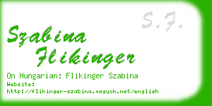 szabina flikinger business card